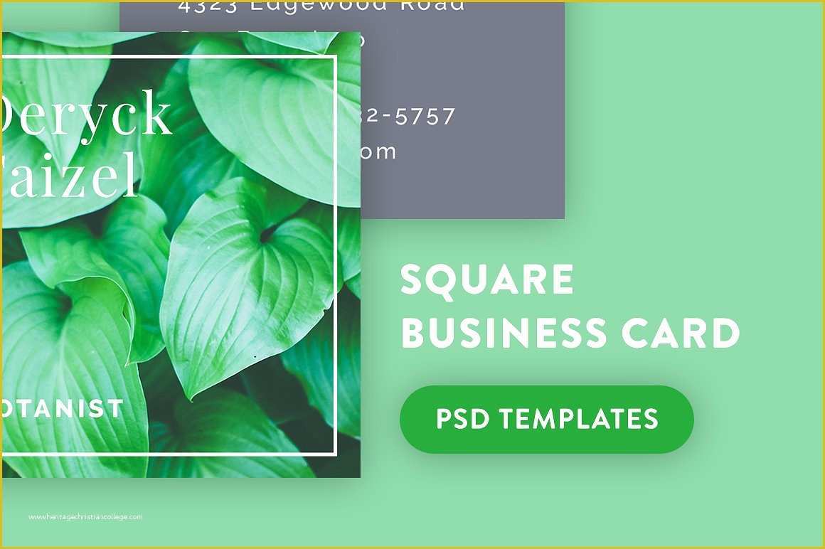 Square Business Card Template Free Of 23 Mini Square Business Card Psd Templates Ready to Print