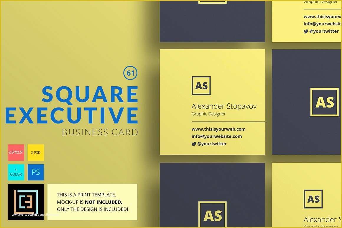 Square Business Card Template Free Of 23 Mini Square Business Card Psd Templates Ready to Print