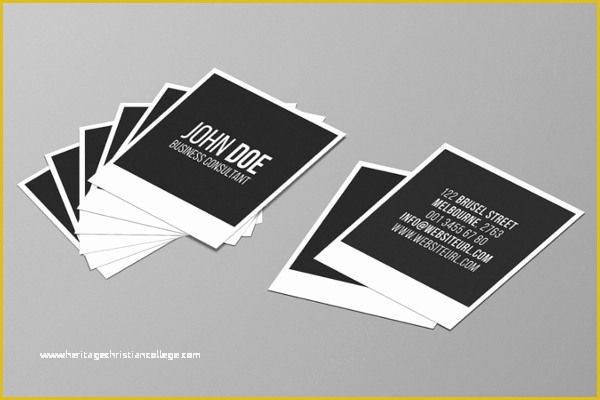 Square Business Card Template Free Of 53 Square Business Card Templates Free Psd Word Designs