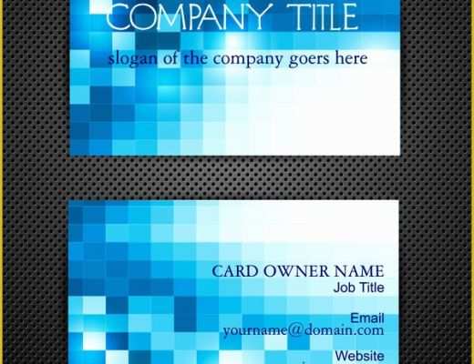 Square Business Card Template Free Of Abstract Blue Square Business Card Templates Free Vector
