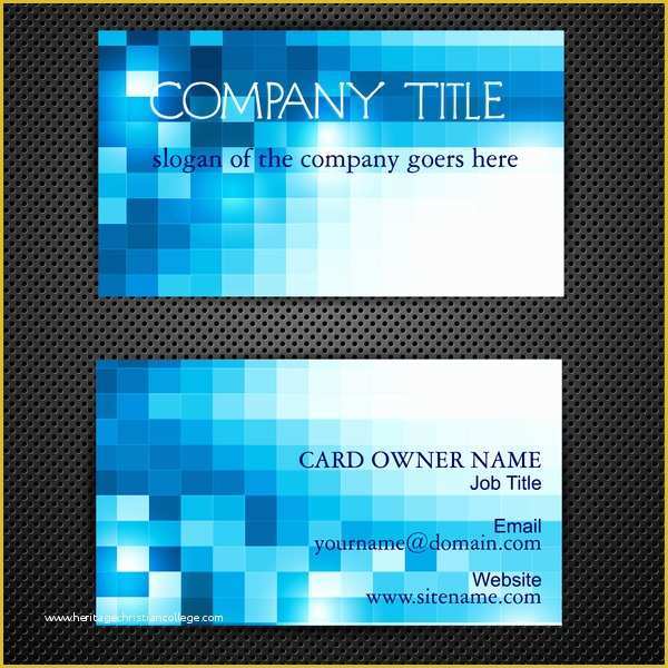 Square Business Card Template Free Of Abstract Blue Square Business Card Templates Free Vector