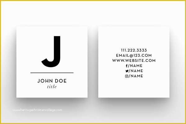 Square Business Card Template Free Of Mini Square Business Card Psd Templates Design