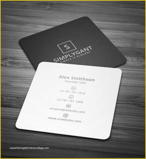 Square Business Card Template Free Of Mini Square Business Card Psd Templates Design