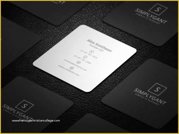 Square Business Card Template Free Of Mini Square Business Card Psd Templates Design