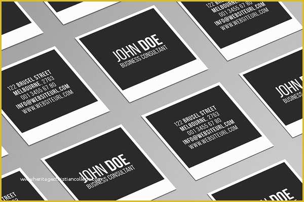 Square Business Card Template Free Of Mini Square Business Card Psd Templates Design