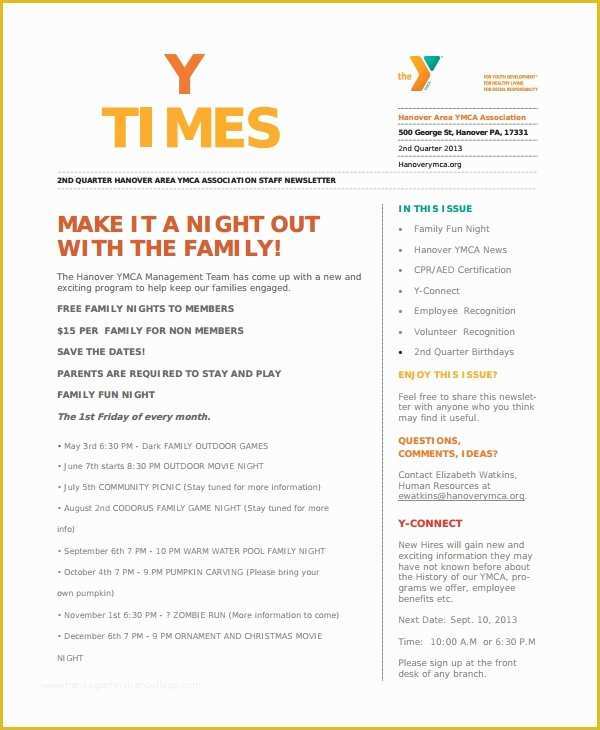 Staff Newsletter Templates Free Of 10 Employee Newsletter Templates