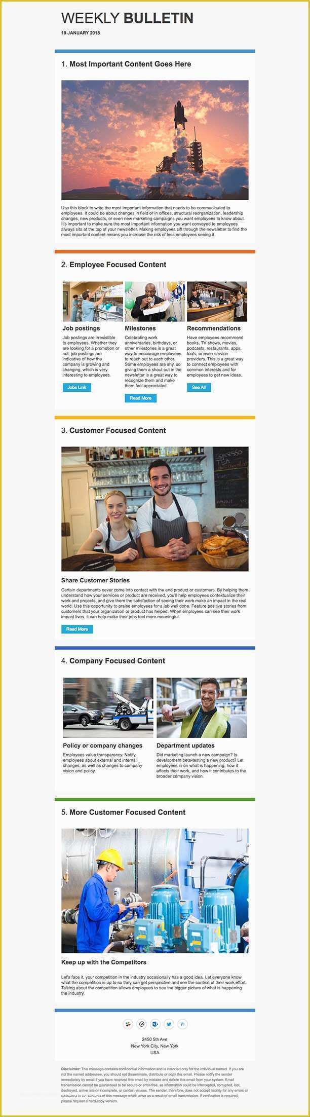 Staff Newsletter Templates Free Of 5 Internal Newsletter Templates for Outlook that Employees