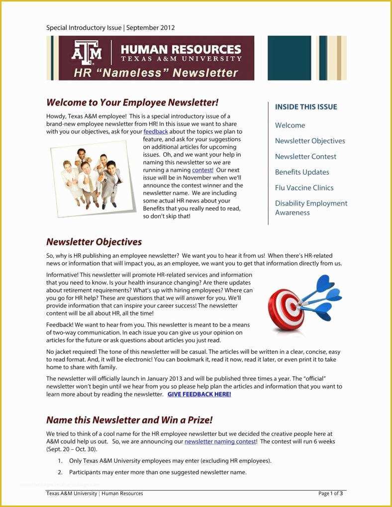 Staff Newsletter Templates Free Of 9 Sample Employee Newsletter Templates Free Pdf format