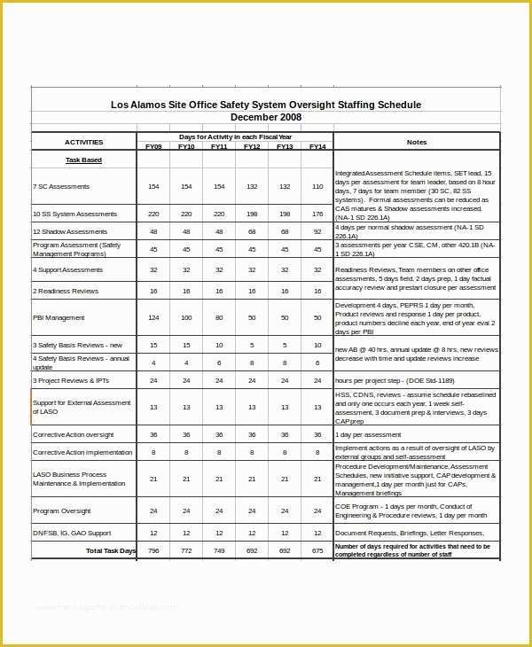 Staffing Template Excel Free Of Excel Schedule Template 11 Free Pdf Word Download