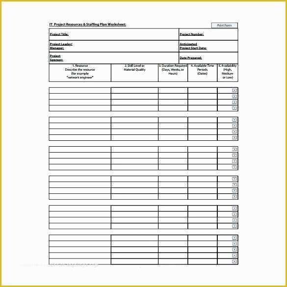 Staffing Template Excel Free Of Project Staffing Plan Template Staffing Plan Staffing Plan