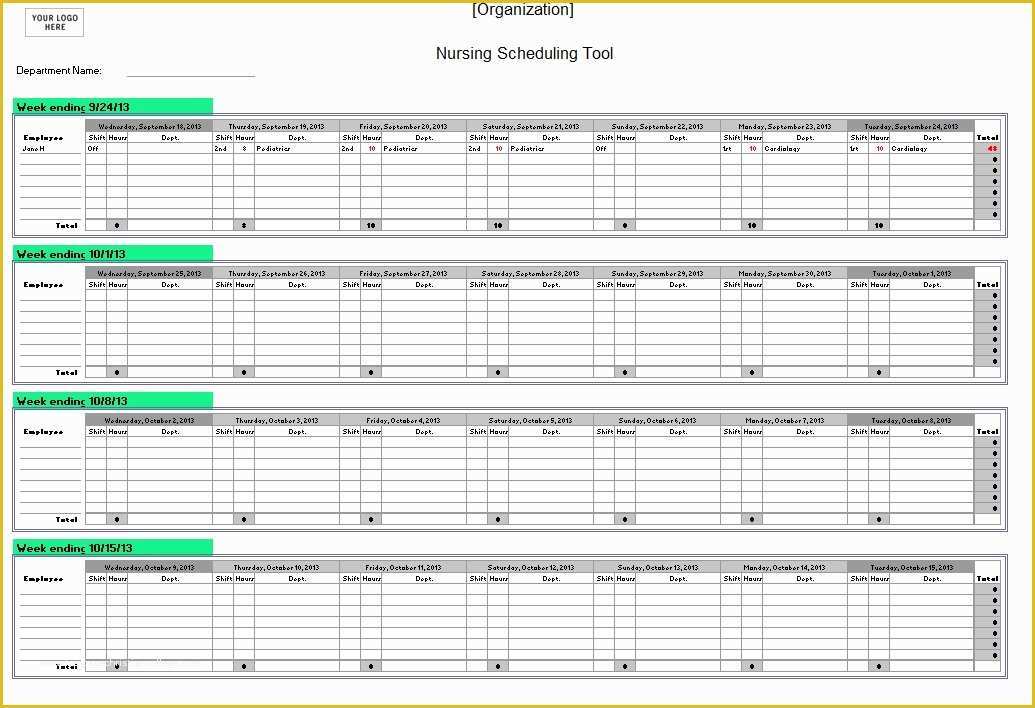 Staffing Template Excel Free Of Staffing Schedule Template
