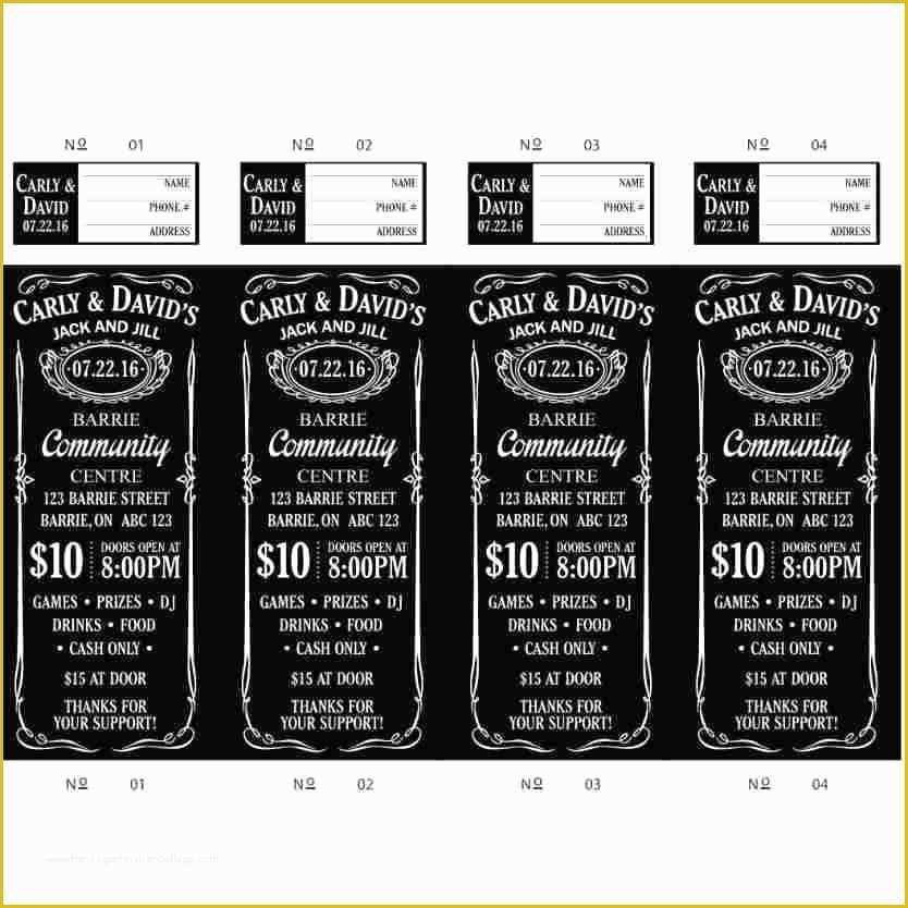 Stag Tickets Template Free Of Jack and Jill Tickets Ticket Template Templates Write