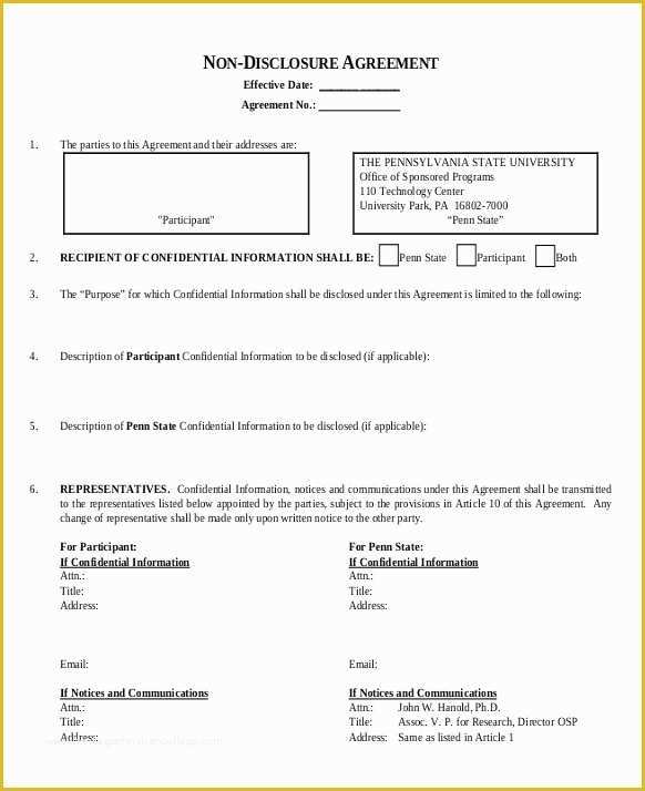 Standard Nda Template Free Of 18 Non Disclosure Agreement Templates Free Pdf Word formats