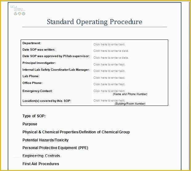 Standard Operating Procedure Template Free Of 37 Best Free Standard Operating Procedure sop Templates