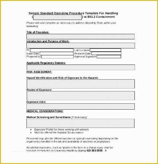 Standard Operating Procedure Template Free Of 6 Standard Operating Procedure sop Templates