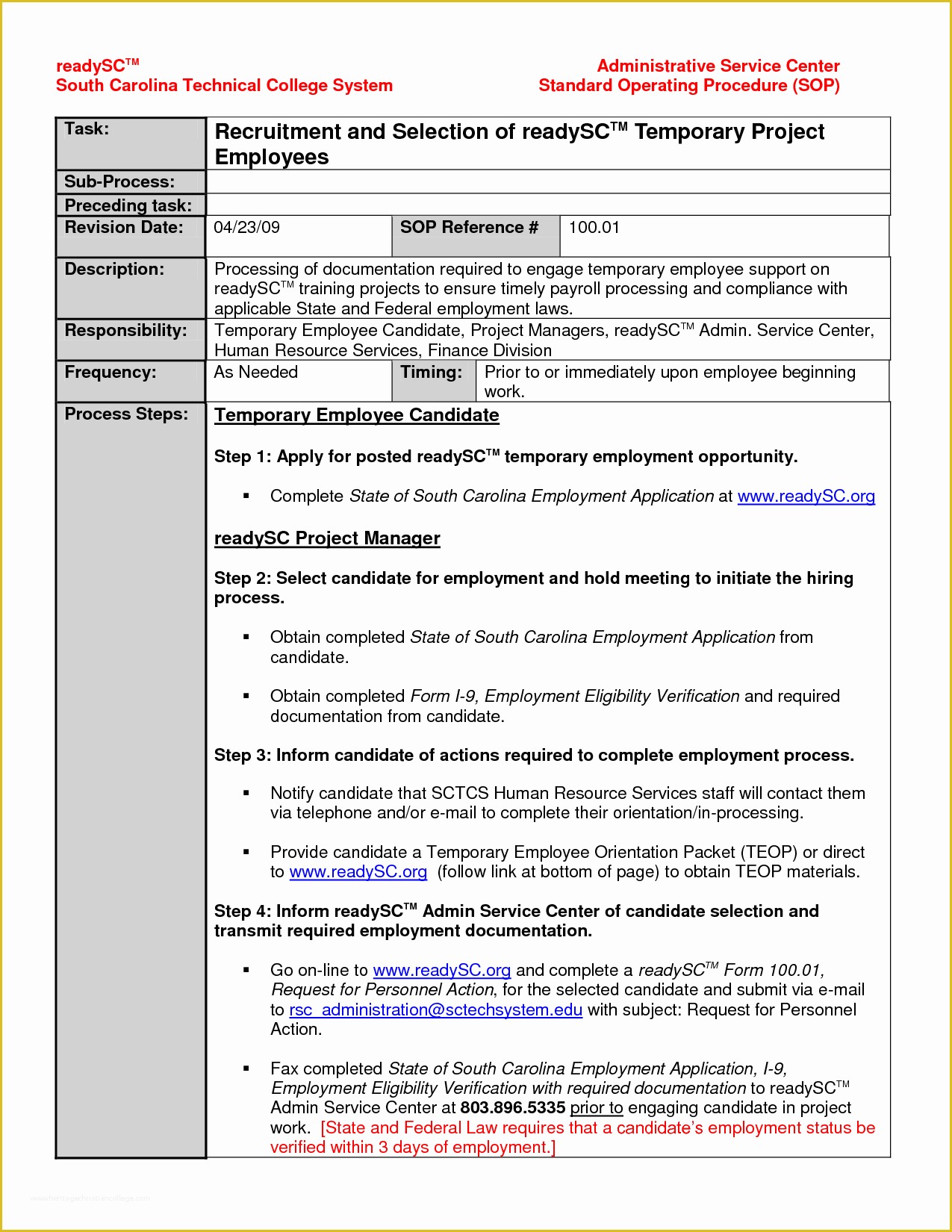 Standard Operating Procedure Template Free Of Standard Operating Procedures Template Beepmunk