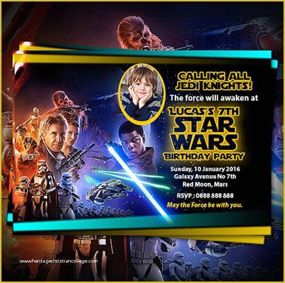 Star Invitation Template Free Of 11 Star Wars Birthday Party Invitations Psd Vector Eps