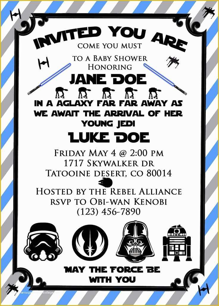 Star Invitation Template Free Of 17 Best Ideas About Star Wars Invitations On Pinterest