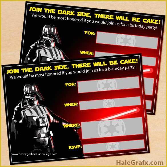 Star Invitation Template Free Of 20 Star Wars Birthday Invitation Template Word Psd