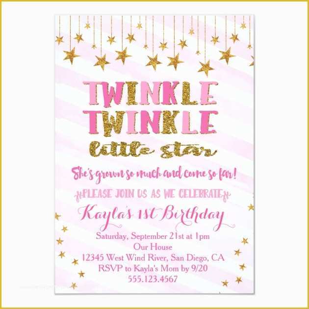 Star Invitation Template Free Of Custom Twinkle Twinkle Little Star Invites Templates