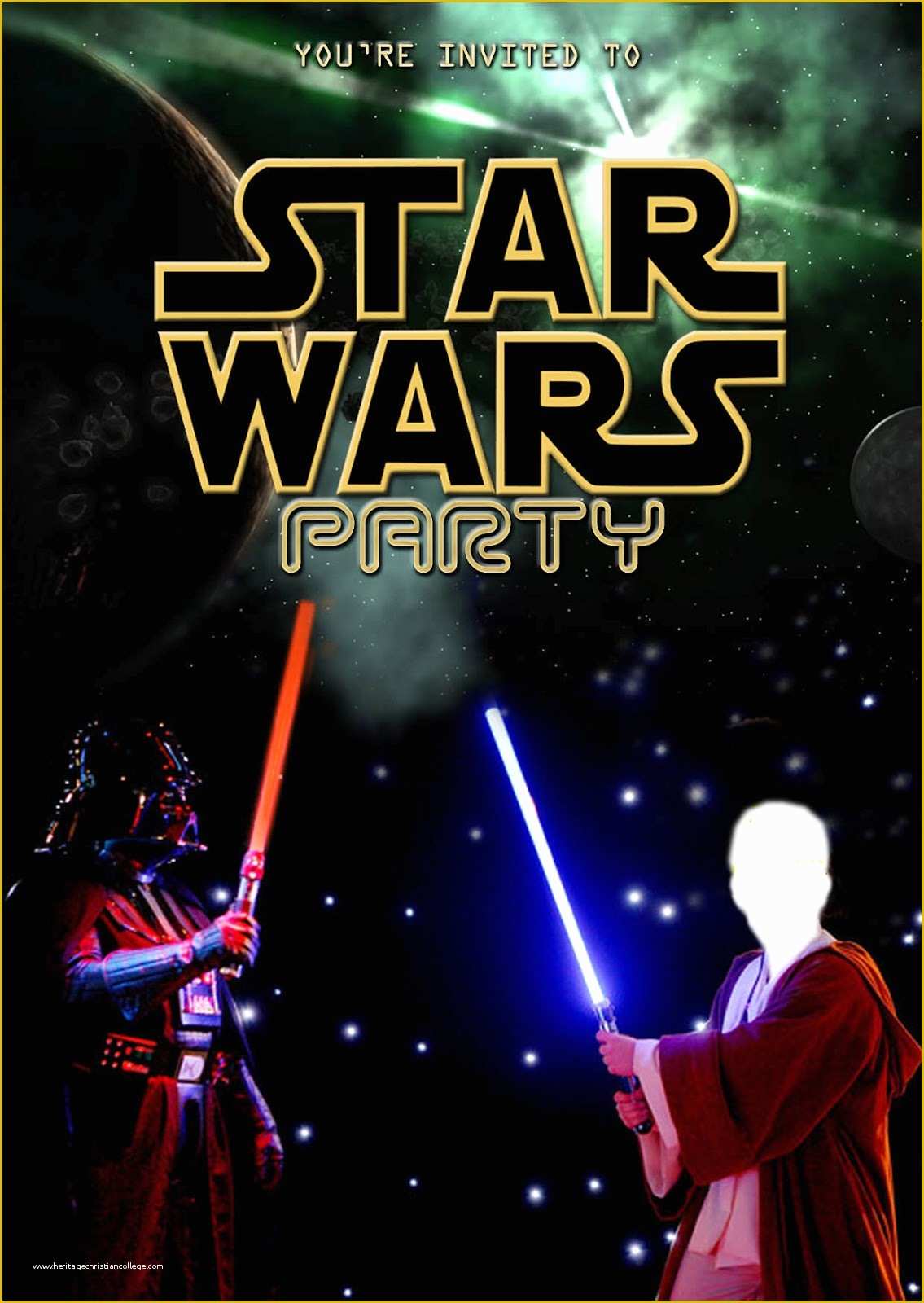 Star Invitation Template Free Of Free Kids Party Invitations Star Wars Party Invitation