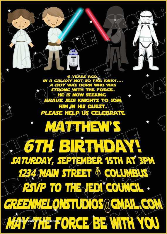 Star Invitation Template Free Of Free Printable Star Wars Birthday Invitations