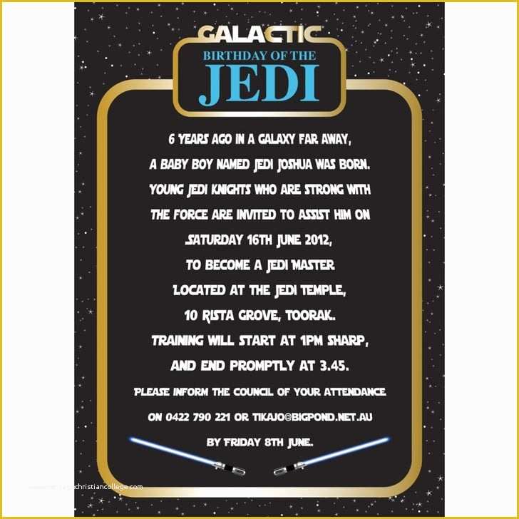 Star Invitation Template Free Of Invitation Star Wars Birthday Party