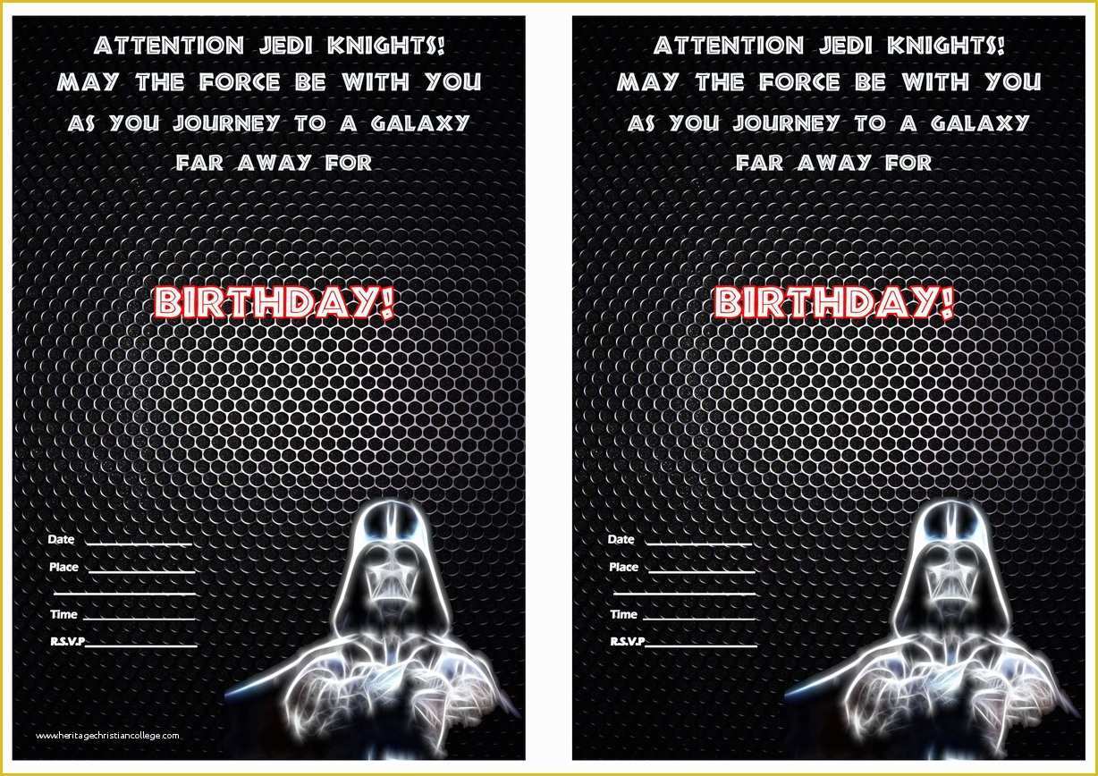 Star Invitation Template Free Of Star Wars Birthday Invitations Template