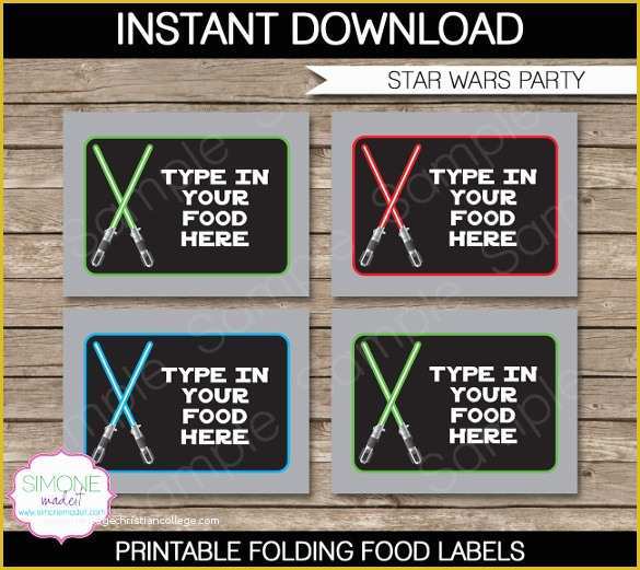 Star Wars Food Labels Template Free Of 30 Food Label Templates – Free Sample Example format