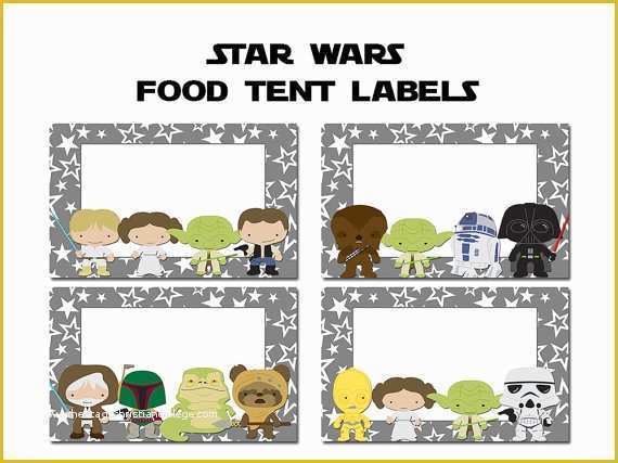 Star Wars Food Labels Template Free Of 6 Best Of Star Wars Printable Food Tents Star
