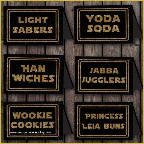 Star Wars Food Labels Template Free Of Star Wars Food Labels Printable Files 8 Labels Instant