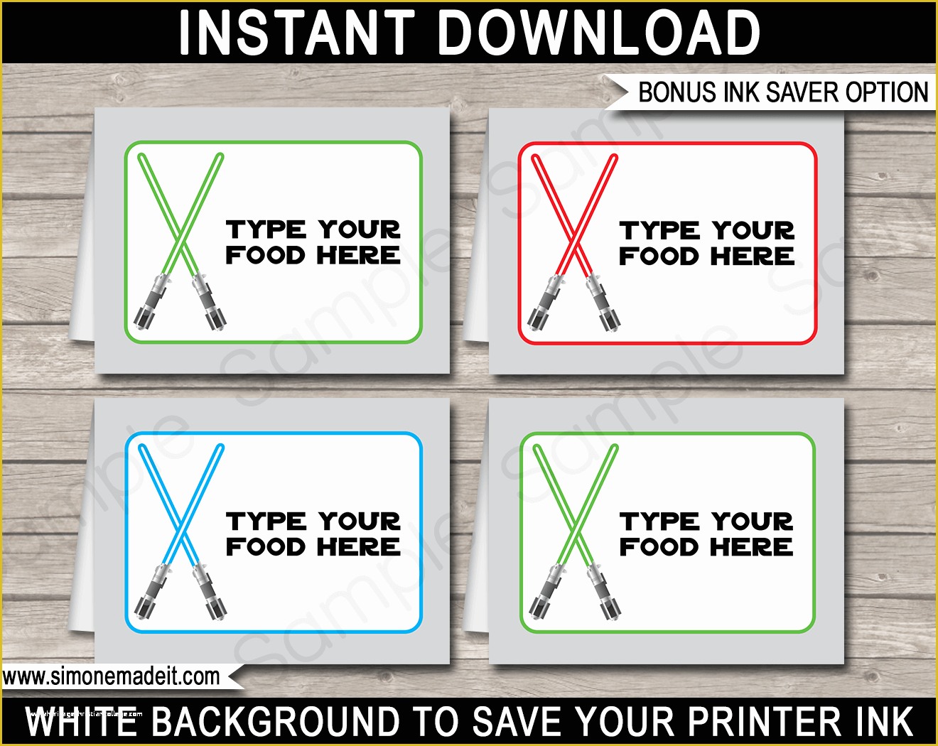 Star Wars Food Labels Template Free Of Star Wars Party Food Labels Place Cards
