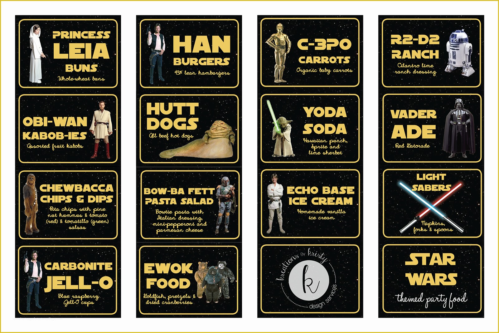 Star Wars Food Labels Template Free Of Star Wars themed Food Labels
