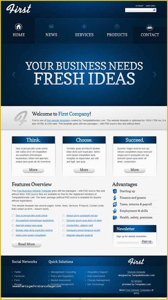 Startup Website Template Free Of 15 Free Business Css Templates 2013