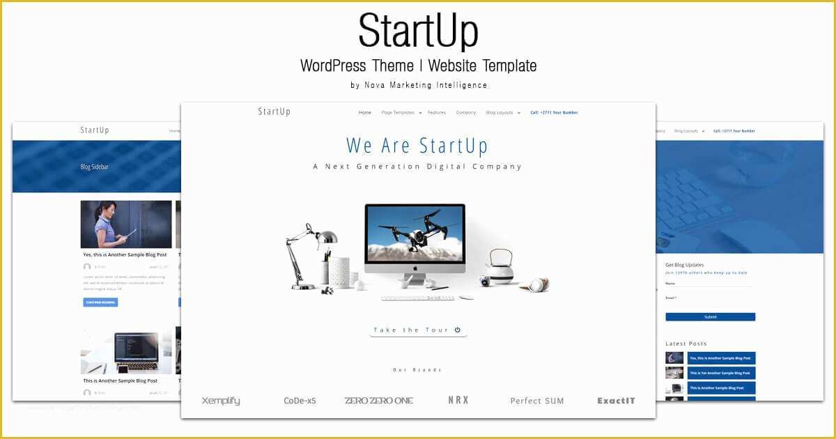 Startup Website Template Free Of Startup Minimalist Wordpress theme