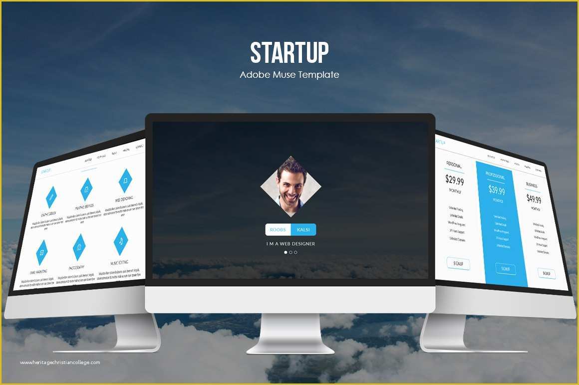 Startup Website Template Free Of Startup Responsive Muse Template Website Templates On