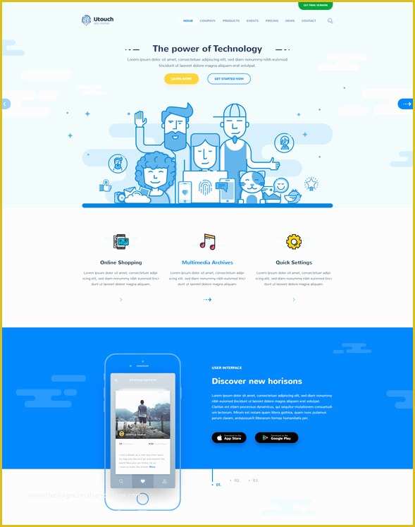 Startup Website Template Free Of Utouch App Startup Website Psd Template 2