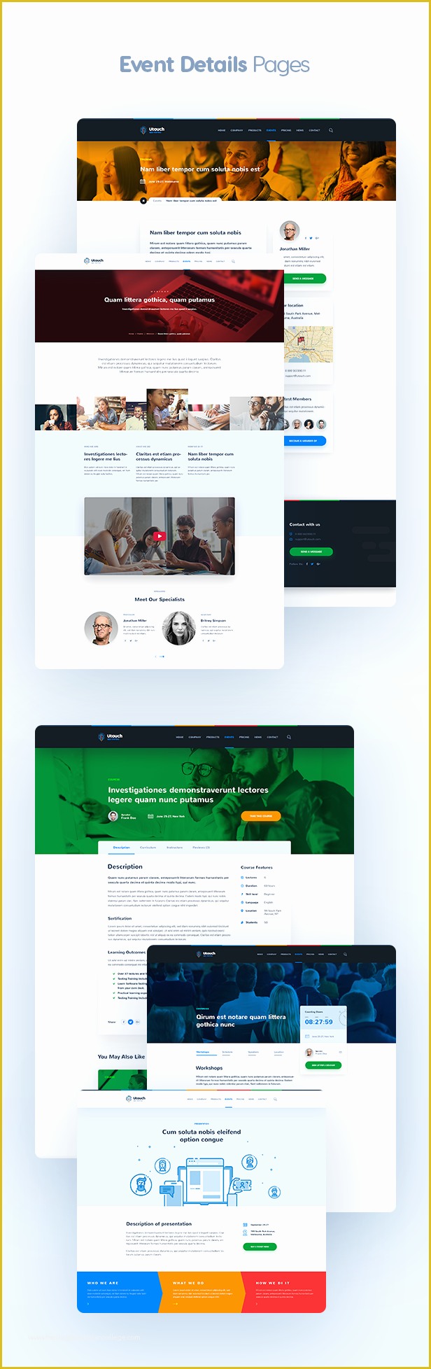 Startup Website Template Free Of Utouch App Startup Website Psd Template by themefire