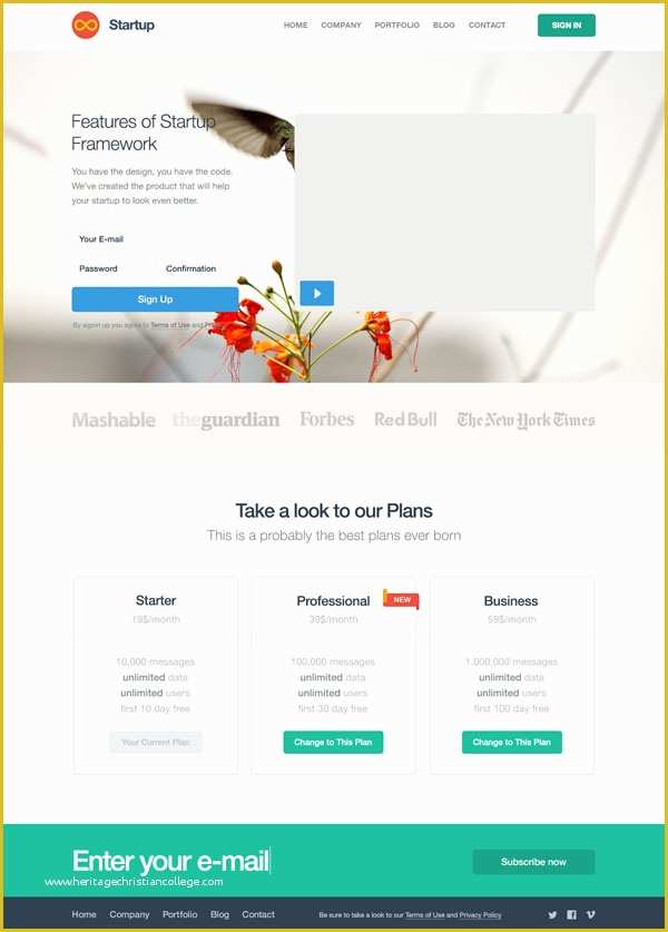 Startup Website Template Free Of Vibrant Promotional Website Template Download Free Psd