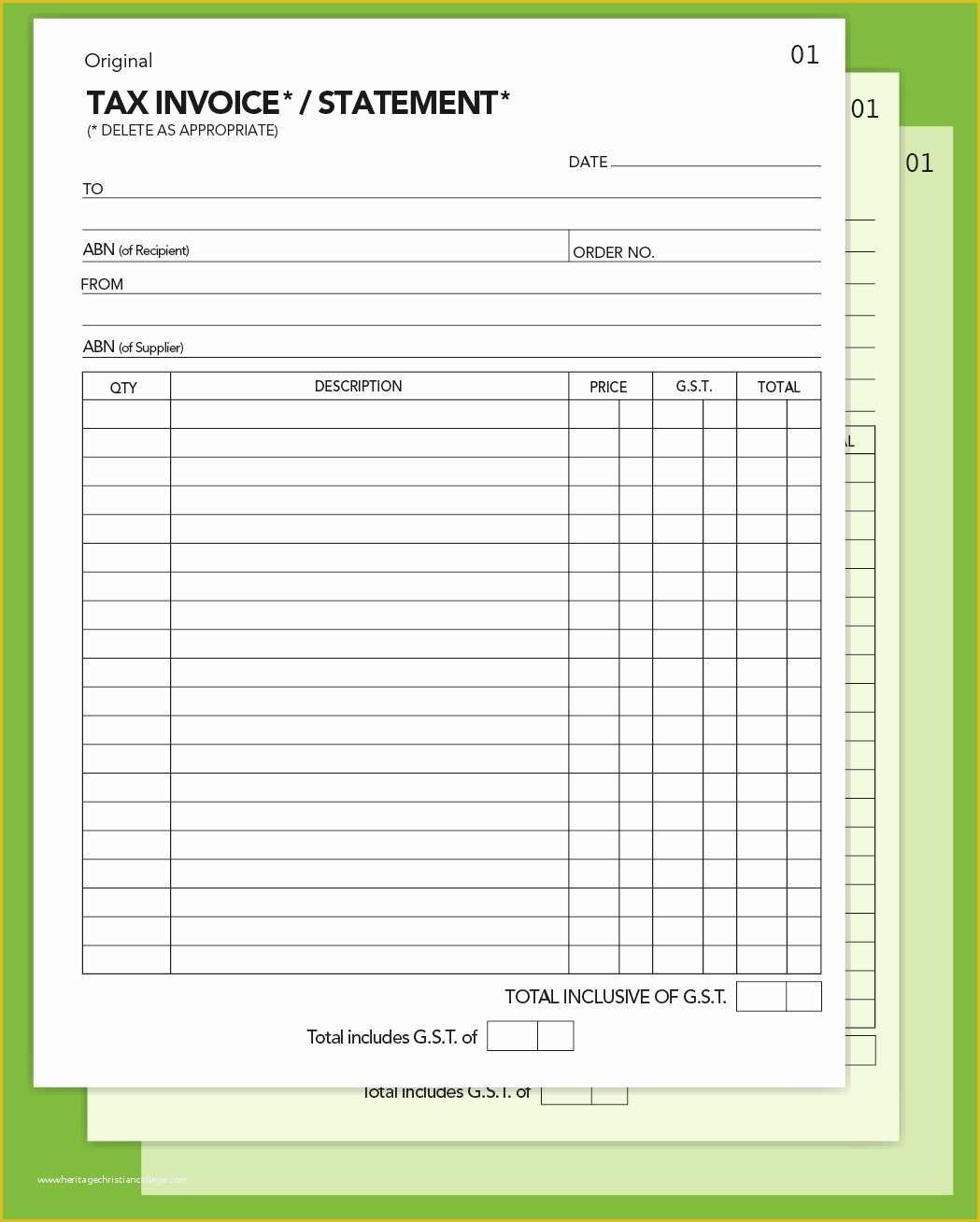 Statement Of Invoices Template Free Of Tax Invoice Statement Template Invoice Template Ideas