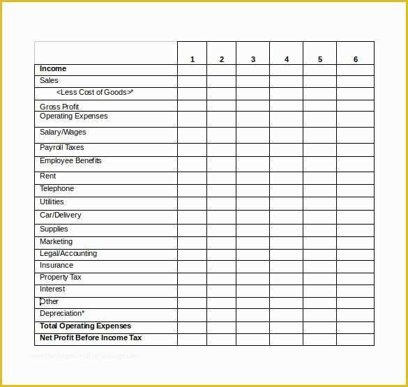 Statement Template Free Download Of 12 Projected In E Statement Templates