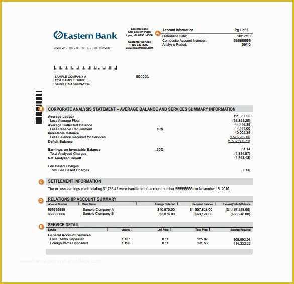 Statement Template Free Download Of 19 Sample Bank Statements