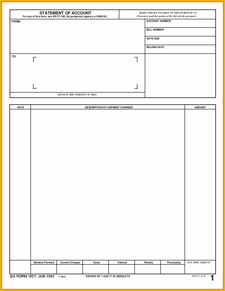 Statement Template Free Download Of 9 Statement Of Account Template Free