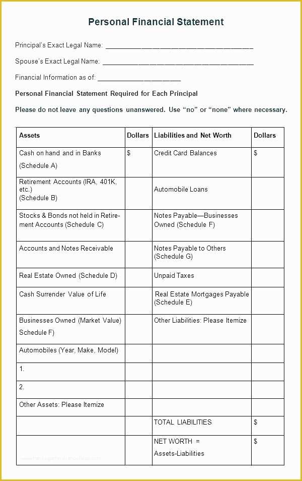 Statement Template Free Download Of asset Statement Template – thead Pany