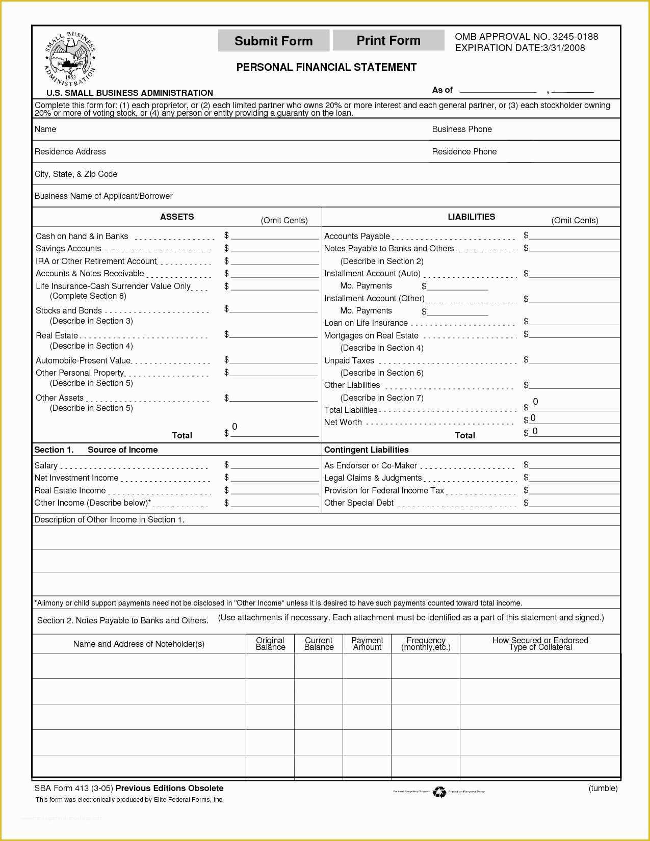 Statement Template Free Download Of Blank Financial Statement form Download