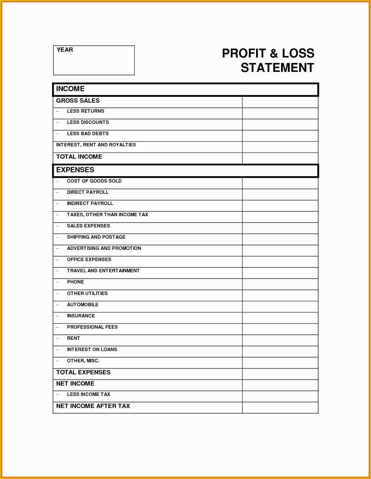Statement Template Free Download Of Profit Margin formula Excel Template Profit Margin