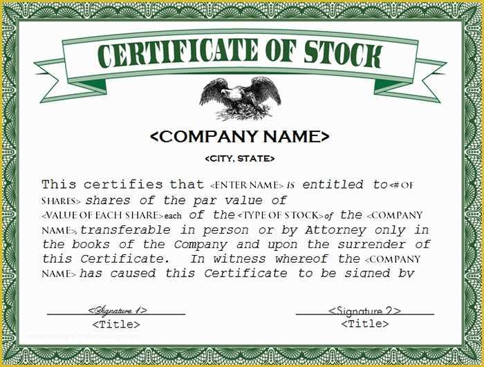 Stock Certificate Template Free Download Of 22 Stock Certificate Templates Word Psd Ai Publisher