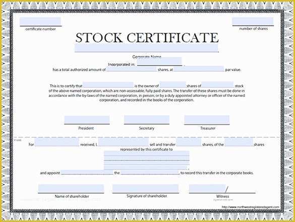 Stock Certificate Template Free Download Of 23 Stock Certificate Templates Psd Vector Eps