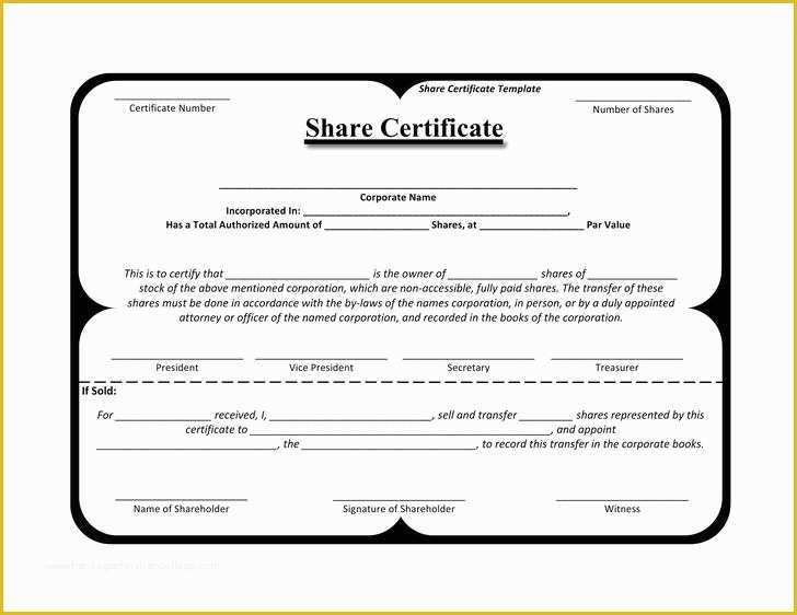 Stock Certificate Template Free Download Of 25 Stock Certificate Template Free Download