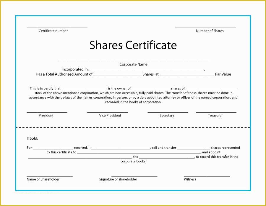 Stock Certificate Template Free Download Of 40 Free Stock Certificate Templates Word Pdf